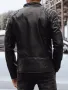 Мъжко черно кожено яке, снимка 4