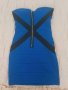 Къса синя рокля по тялото р-р С, снимка 2
