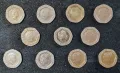 50, 20 пенса Великобритания, 16 различни, снимка 4
