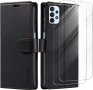 Нов черен флип калъф/кейс за Samsung Galaxy A23 с 2 протектора Самсунг, снимка 1