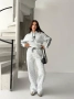 дамски ватиран екип в бяло и бежово, снимка 2
