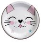 Miss Cat Kitten Коте 8 бр големи парти чинии чинийки картонени, снимка 1 - Чинии - 40384251