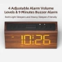 Нов Будилник с две аларми, USB зареждане и регулиране на звук за дом стая, снимка 2