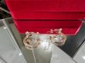 CARTIER Nail Juste un Clou Hoop Rose Gold Diamonds Дамски Обеци Пирон, снимка 5