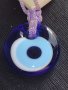 Модерен ключодържател за влюбени СЪРЦЕ окото на Назар много красив стилен 42470, снимка 2