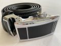 Колани от естествена кожа с оксидирана автоматична тока, снимка 4