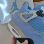 Nike Air Jordan 4 Retro University Blue Unc размер 44 номер нови обувки Кецове оригинални , снимка 13