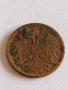 Рядка монета 2 кройцера 1912 година Франц Йозеф 3.14гр. диаметър 1.9см. Австрия - 21200, снимка 5