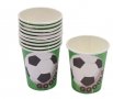 Футбол футболни топка Goool зелени 10 бр картонени чаши парти рожден ден