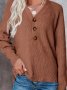 Дамски ежедневен моден плетен пуловер с V-образно деколте, 5цвята - 023, снимка 6