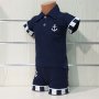 Ново детско моряшко комплектче тип Lacoste с яка, 5-6 години, снимка 4