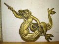 ТРИТОН МИТИЧНО МОРСКО ЧУДОВИЩЕ Стар БРОНЗОВ БАРЕЛЕФ ПАНО За КОЛЕКЦИЯ ТЕМАТИЧНА УКРАСА БРОНЗ 24687, снимка 11