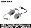 Комплект Видео Балуни за до 5MP HD-TVI HD-CVI AHD CCTV Камери BNC UTP RJ45+DC12V по CAT5/5E/6 Кабел, снимка 1