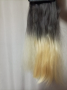 60 см Екстейшан коса омбре черно и руса с черна , снимка 2