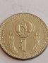 Рядка монета 1 лев 1980г. НРБ Световно първенство по футбол Испания 41746, снимка 4