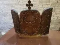 ръчно резбован стар триптих, снимка 5