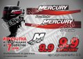 Mercury 1999-2006 9.9hp Four Stroke Меркюри извънбордов двигател стикери надписи лодка outmerfsr-9.9, снимка 1 - Аксесоари и консумативи - 43346794