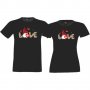 Комплект тениски за влюбени Love Gnome в леопардово