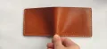 Минималистичен кожен портфейл за мъже, ръчна изработка., снимка 2