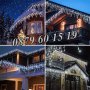 Коледна завеса 3 м бяла светлина, коледна украса, коледни лампички, снимка 4