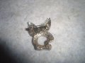 СРЕБРИСТА ФЕШЪН АРТ БРОШКА - ЗАЙЧЕ с БЯЛА ПОЗЛАТА и КРИСТАЛИ 77781, снимка 3
