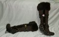 ботуши Baby Phat  Odessa Brown Faux Fur Boots номер 37 , снимка 3