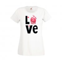 Дамска тениска Свети Валентин Love Dogs, снимка 3 - Тениски - 35648081