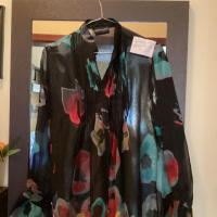 Блуза шифон цветна, снимка 3 - Блузи с дълъг ръкав и пуловери - 44853924