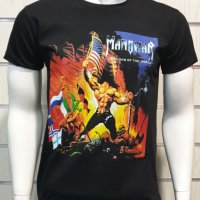 Нова мъжка тениска с дигитален печат на музикалната група MANOWAR - Warriors of the world, снимка 5 - Тениски - 28317032