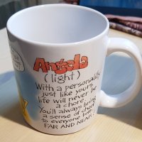 Сувенирна чаша Angela английска нова, снимка 4 - Прибори за хранене, готвене и сервиране - 27625628