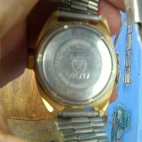 Руски часовник Слава позлатен 10 микрона с датник 26 камъка, снимка 4 - Мъжки - 39185348