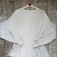 Оригинален марков мръсно бял слонова кост тънък пуловер накъсан скъсан прокъсан Diesel/Дизел, снимка 7 - Блузи с дълъг ръкав и пуловери - 43008546