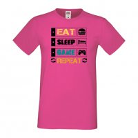 Мъжка тениска Game 2,Eat,Sleep,Game,Anime,Repeat,Ядене,Спане,Геймс,Подарък,Повторение,Празник,Игри, снимка 12 - Тениски - 36419069