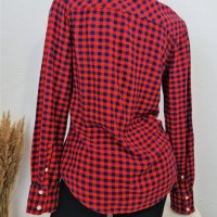 Дамска риза блуза червено и синьо каре, снимка 6 - Ризи - 38578061