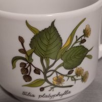 Чаша за чай с капак и цедка от баварски порцелан , снимка 6 - Чаши - 43828433