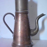 Стар чайник мед + месинг, снимка 5 - Антикварни и старинни предмети - 26880336