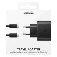 Зарядно устройство Samsung Super Fast Travel Charger, 45W, USB-C, Black , снимка 1 - Оригинални зарядни - 43407296