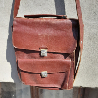 Стара кожена чанта #16, снимка 2 - Антикварни и старинни предмети - 36539183
