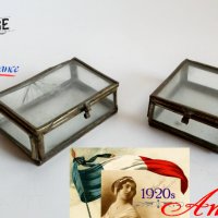 Френски стъклени кутии за бижута, снимка 1 - Други ценни предмети - 37161907