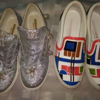 Спортно елегантни сребърни обувки Dsquared2, снимка 15 - Дамски елегантни обувки - 28913400