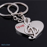 Двойка ключодържатели за влюбени във форма на Сърце, снимка 2 - Романтични подаръци - 28329402