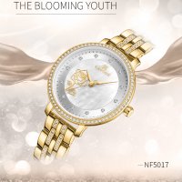 Дамски часовник NAVIFORCE Gold/Silver 5017 GW., снимка 4 - Дамски - 34725153