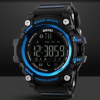 Мъжки SMART часовник, черен със синьо, снимка 3 - Мъжки - 28641819