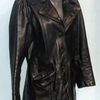 Дамско манто тип сако от естествена кожа / голям размер , снимка 1 - Палта, манта - 26833272