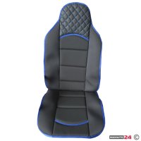 Комплект Универсални Калъфи за Седалки за МПС 2/два/броя к-т Черно със Синьо /31035, снимка 2 - Аксесоари и консумативи - 32570473