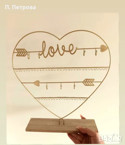 поставка за бижута във формата на сърце , снимка 1