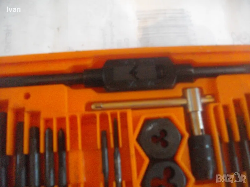 НОВ СТАРО КАЧЕСТВО М3-М12 НЕМСКИ РЕЗБОНАРЕЗЕН КОМПЛЕКТ ПЛАШКИ И МЕТЧИЦИ ЗА ВЪНШНИ/ВЪТРЕШНИ РЕЗБИ, снимка 1