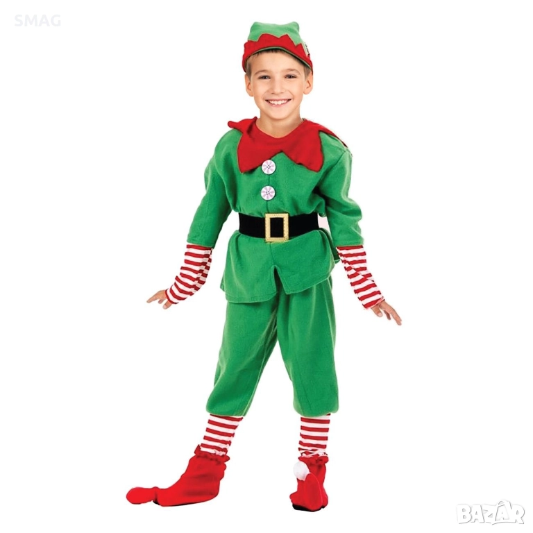 Коледен костюм елфче за деца от 4 до 7 години_1228696, снимка 1