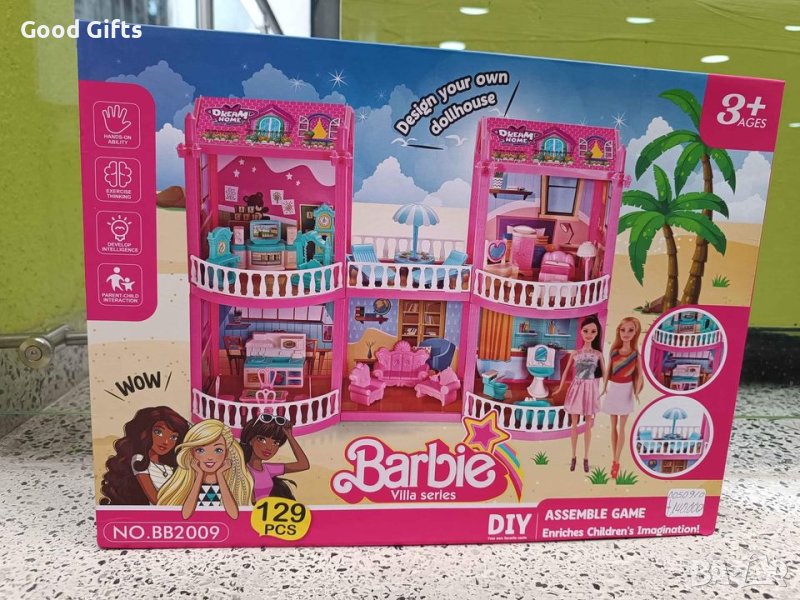 Къща за кукли Барби вила Villa Series Beach House, 129 части, снимка 1
