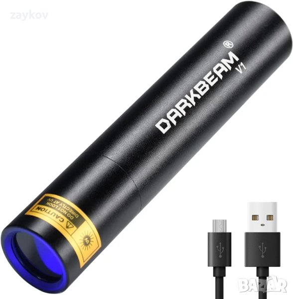Преносими акумулаторни USB черни фенерчета 395nm миниатюрни LED светлинни фенерчета, ръчно фенерче, снимка 1